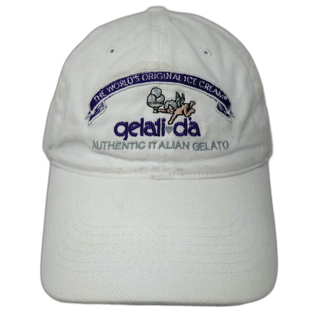 Sportsman Baseball Cap White One Size Gelati'da Authentic Italian Gelato Hat